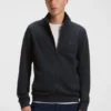 Cotton-terry jacket with logo patch