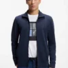 Cotton-terry jacket with logo patch