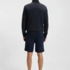 Cotton-terry jacket with logo patch