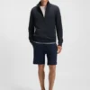Cotton-terry jacket with logo patch
