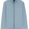 Cotton-terry jacket with logo patch