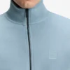 Cotton-terry jacket with logo patch