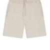 Cotton-terry shorts with chain-stitched logo