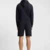 Cotton-terry shorts with logo and stripe