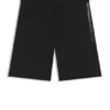 Cotton-terry shorts with logo and stripe