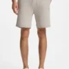 Cotton-terry shorts with logo patch