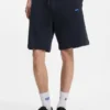 Cotton-terry shorts with logo patch