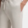 Cotton-terry shorts with logo patch