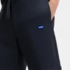 Cotton-terry shorts with logo patch