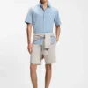Cotton-terry shorts with logo patch