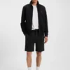 Cotton-terry shorts with logo patch