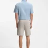 Cotton-terry shorts with logo patch