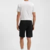 Cotton-terry shorts with logo patch