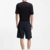 Cotton-terry shorts with logo patch