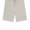 Cotton-terry shorts with logo patch