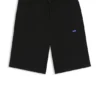 Cotton-terry shorts with logo patch