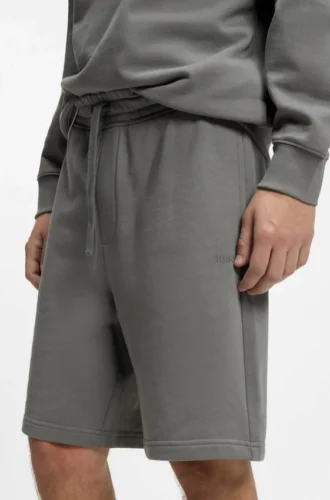 Cotton-terry shorts with logo print