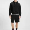 Cotton-terry shorts with logo print