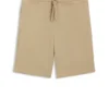 Cotton-terry shorts with logo print