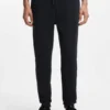 Cotton-terry sweatpants with logo patch