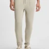 Cotton-terry sweatpants with logo patch