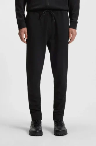 Cotton-terry sweatpants with logo patch