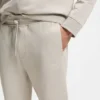 Cotton-terry sweatpants with logo patch