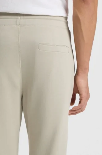 Cotton-terry sweatpants with logo patch