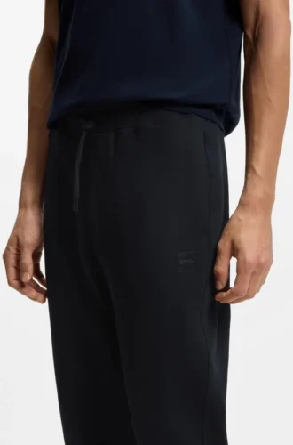 Cotton-terry sweatpants with logo patch Cotton-terry sweatpants with logo patch