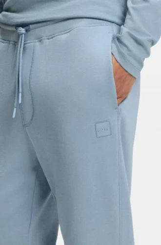 Cotton-terry sweatpants with logo patch