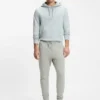 Cotton-terry sweatpants with logo patch