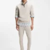 Cotton-terry sweatpants with logo patch