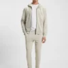 Cotton-terry sweatpants with logo patch