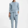 Cotton-terry sweatpants with logo patch