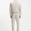 Cotton-terry sweatpants with logo patch