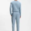 Cotton-terry sweatpants with logo patch