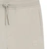 Cotton-terry sweatpants with logo patch