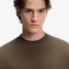 Cotton-terry sweatshirt with blue logo patch