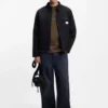 Cotton-terry sweatshirt with blue logo patch