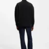 Cotton-terry sweatshirt with blue logo patch