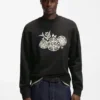 Cotton-terry sweatshirt with embroidered artwork