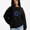 Cotton-terry sweatshirt with Happy HUGO
