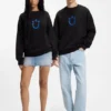 Cotton-terry sweatshirt with Happy HUGO