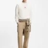 Cotton-terry sweatshirt with Happy HUGO