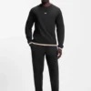 Cotton-terry sweatshirt with logo and signature stripes