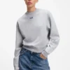 Cotton-terry sweatshirt with logo badge