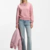 Cotton-terry sweatshirt with logo badge