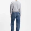 Cotton-terry sweatshirt with logo badge