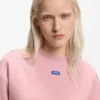 Cotton-terry sweatshirt with logo badge