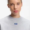 Cotton-terry sweatshirt with logo badge